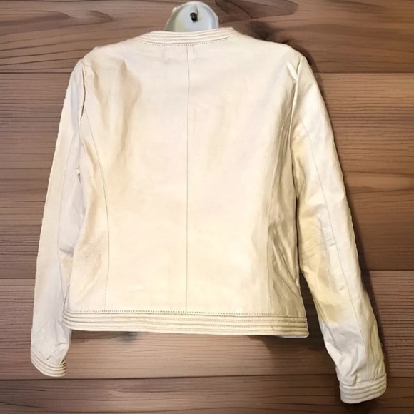 🛍TERRY LEWIS🛍WOVEN LEATHER HOOK EYE SHORT TEXTURED JACKET NWT❣️ - Picture 4 of 9